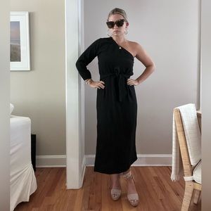 Monrow | Gauze One-Shoulder Midi Dress